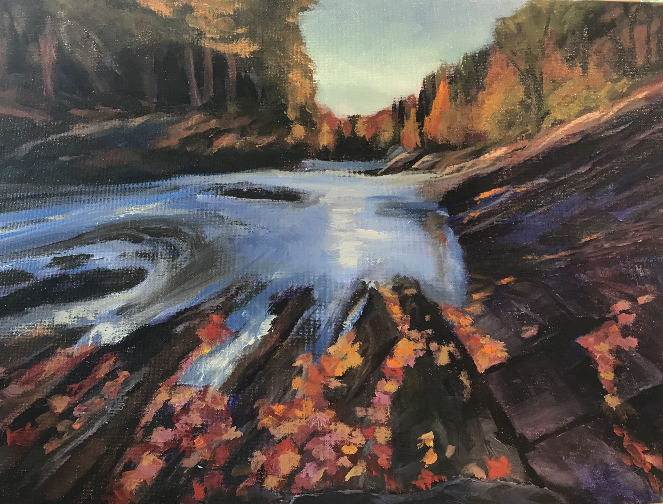 Fall Scene on the River